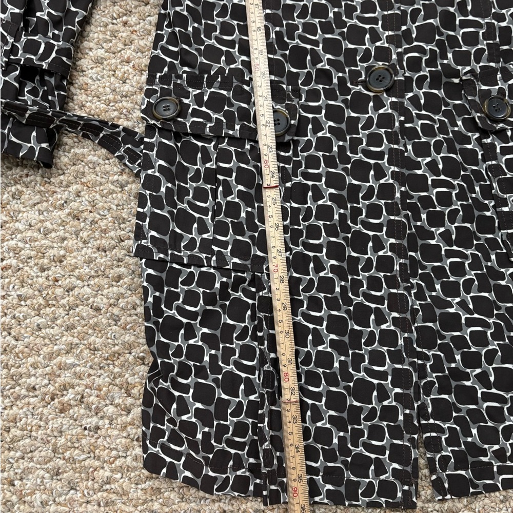 Steve Madden Black and White Crocodile Print Coat Vintage Large - Picture 9 of 10